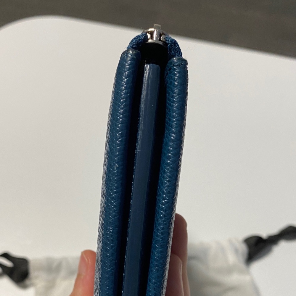 Authentic Celine blue half Zipped Wallet Preloved - Picture 6 of 14